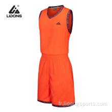 Wholesale école Basketball Uniforme Set Maillots de basketball